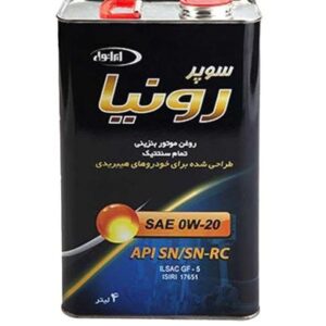 روغن موتور 4 لیتری ایرانول سوپر رونیا SN 0w20
